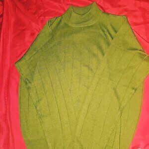 Medium Jennifer Moore Vintage Turtleneck Sweater Ribbed Knit Lambswool Blend
